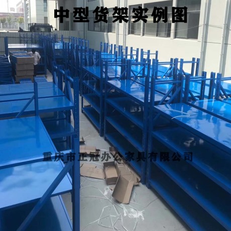 藍色貨架現(xiàn)場實物圖